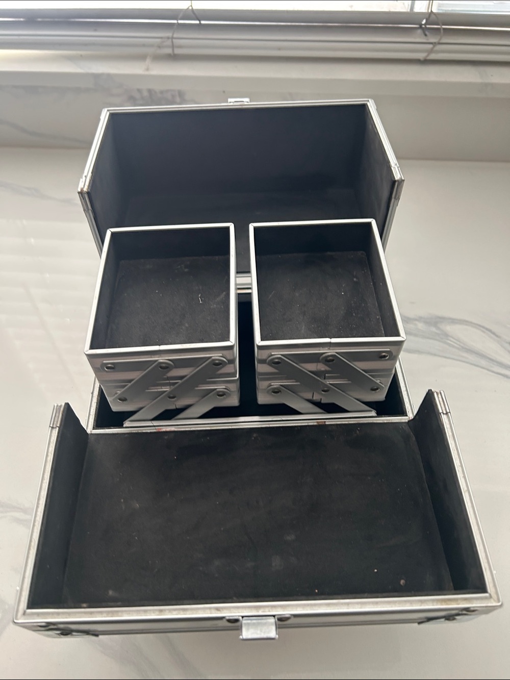Sephora Silver Make Up Case 8.5” H 9.5”W x 6” D - Picture 6 of 6